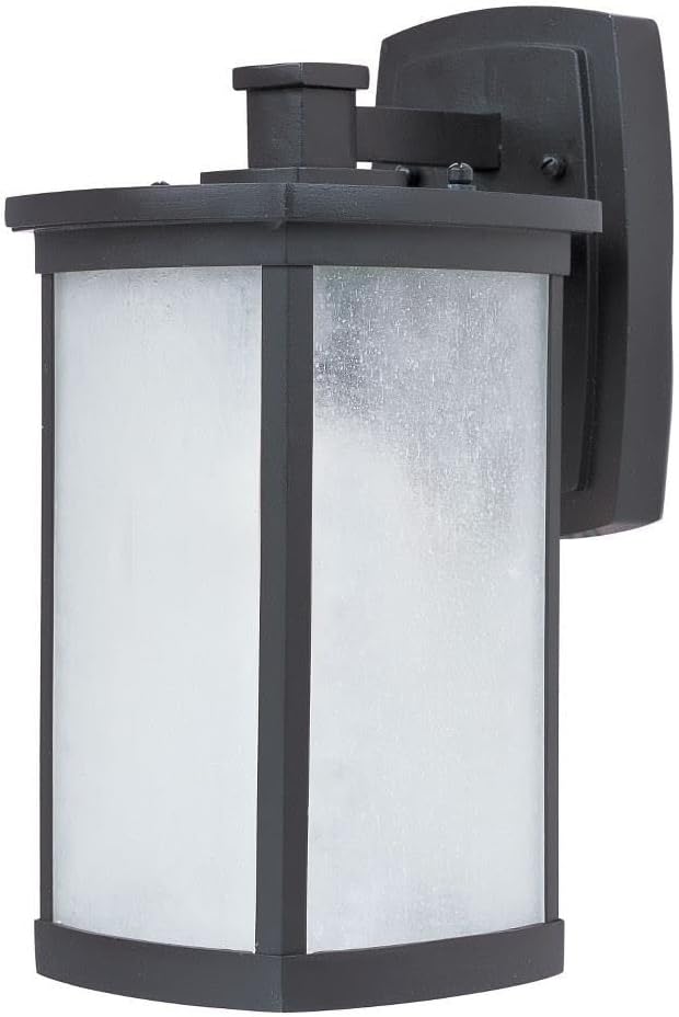 Maxim Lighting Terrace Outdoor Wall Light | Bronze Finish | Frosted Seedy Glass Shade | Transitional Outdoo Wall Light | Ideal for Porches Patios &amp Garages | 65753FSBZ