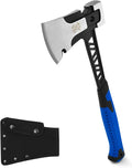 14.7 Hatchet Full Tang Forged Axe with Shock Reduction Handle and Anti-Slip Grip Camping Hatchet with Nylon Sheath