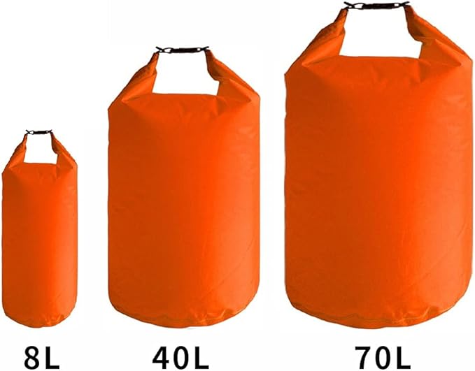Waterproof Dry Bag 8L/40L/70L 3-Pack Dry Sack Lightweight Outdoor Dry Bags Travel Duffel Bags Roll Top Sack for Kayaking Boating Swimming Camping Hiking Fishing