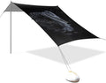 Crocodile Black Beach Tent Sun Shelter Set UPF50+ UV Protection 10.5 x 9.19 FT Camping Shade Canopy with Sandbags Sand Anchors Carrying Bag and Others