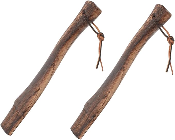BESPORTBLE 2pcs Wooden Axe Handle Replacement for Gardening Axe Sturdy Non-Slip Grip