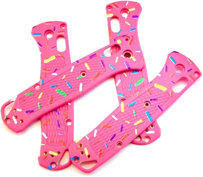 1 Pair Plastic Scales Handle Replacement in Pink Color Fits for Bugout 535