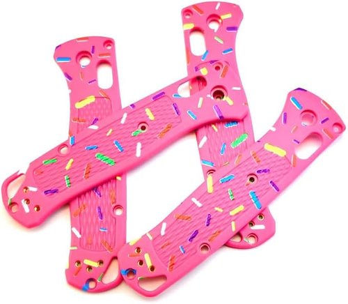 1 Pair Plastic Scales Handle Replacement in Pink Color Fits for Bugout 535