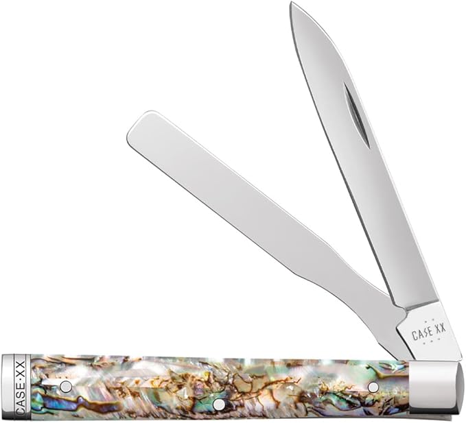 Case XX Pocket Knife ABALONE BABY DOC - VELVET BOX Item #12029-8282SP SS - Length Closed: 2 7/8Inches