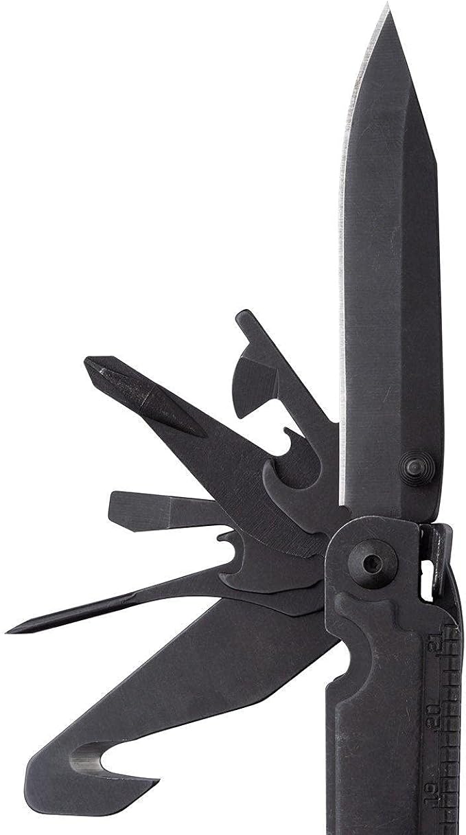 SOG PowerAccess Assist Full-Sized Well-Rounded Daily Use Multi-Tool | One-Handed Assisted Opening | 21 Tools Black