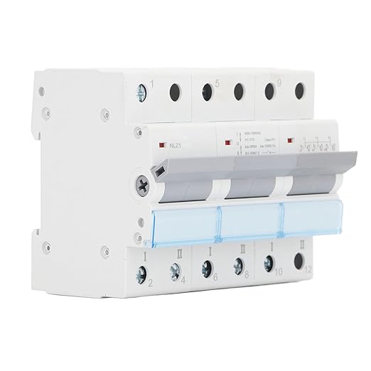 Manual Transfer Switch RV 3P 400VAC Single Side Interlock Circuit Breaker 35mm DIN Rail Mounting (125A)