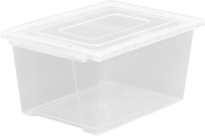 UNiPLAY Set of 4 Extra Large Storage Bins with Lids - Versatile Easy-to-Clean Organizers for Home Office and More