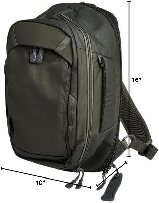 Vertx Transit Tactical Bag Sling Backpack 17L Backpack for Conceal Carry (CCW) Travel Work Tactical Gear Rudder Green - One Size