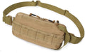 Outdoor Tactical Bag Assault Combat Waistpack Camouflage Tactical Molle Waist Pack - Tan
