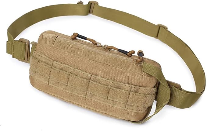 Outdoor Tactical Bag Assault Combat Waistpack Camouflage Tactical Molle Waist Pack - Tan