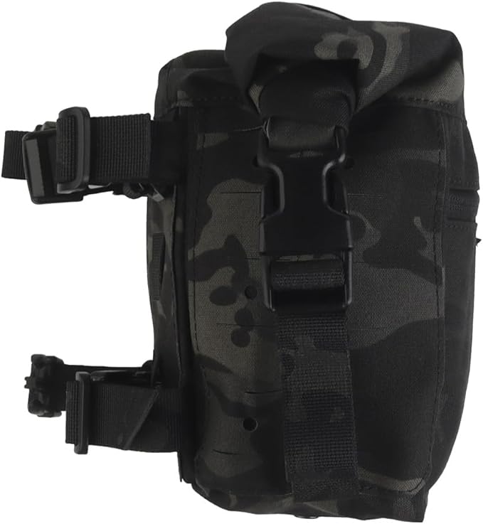 Tactical Chest Rig Expansion PackLarge Capacity MOLLE Admin Open Top PouchWaist Bag Expansion Pack for Split Chest Pack
