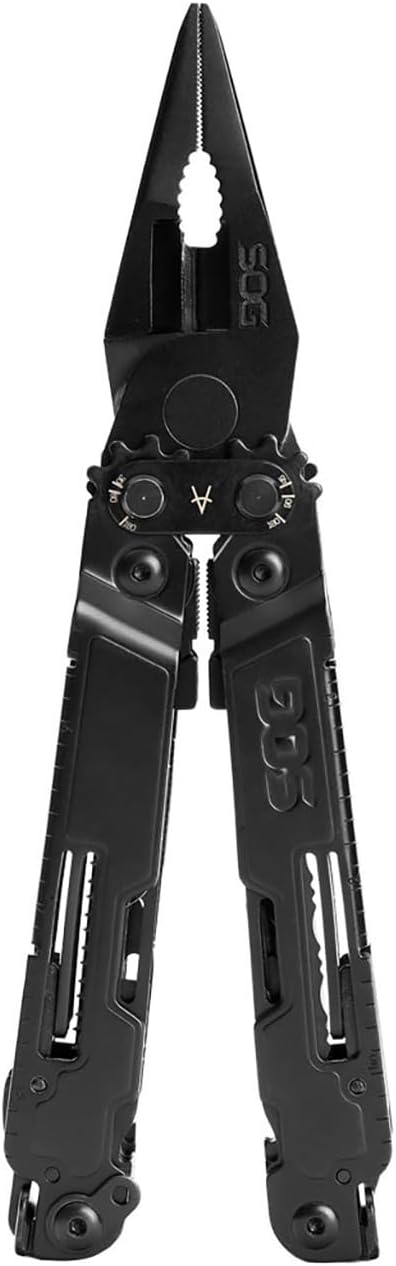 SOG PowerAccess Well-Rounded One-Handed Lightweight Daily Pocketable Stainless Steel Multi-Tool for Backcountry| 18 Tools Black