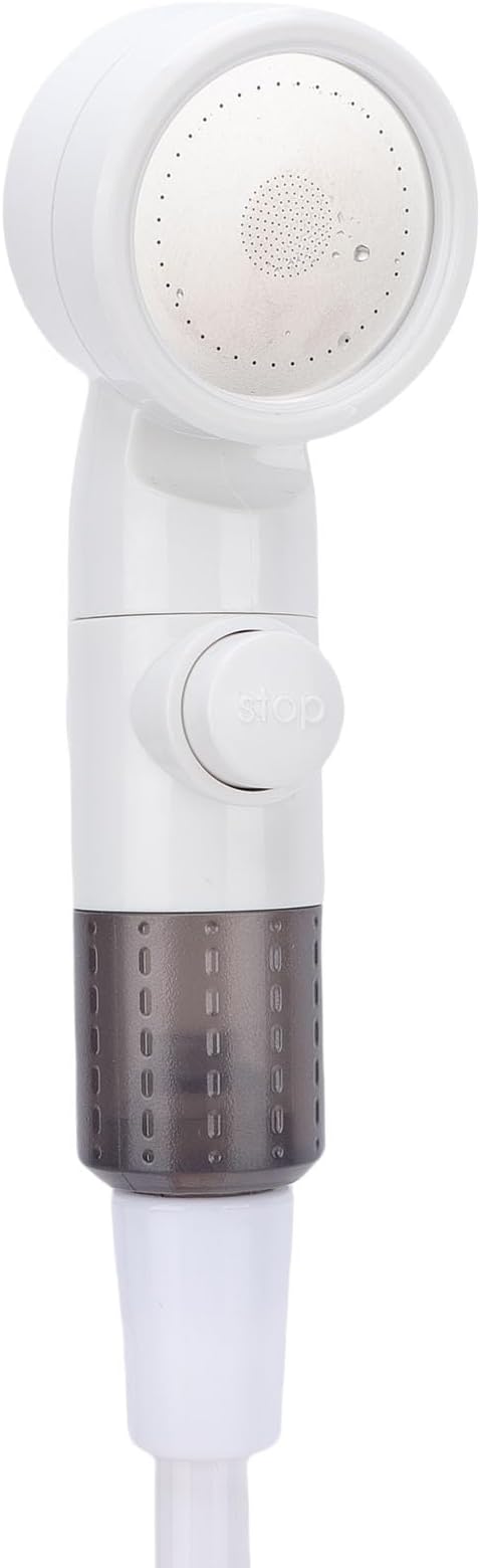 Portable Shower Pump 4000mAh Rechargeable Outdoor Camping Shower Head Sprayer with Mounting Rack Suction Cup Hook for Hiking Travel (Blue)