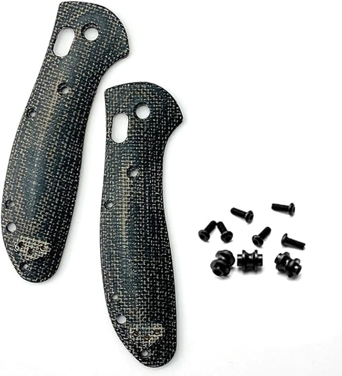 1 Pair Custom Micarta Scales Handle with 3 Sets Screws Fit for Griptilian 551 550 Premium Handle Patch DIY Accessory