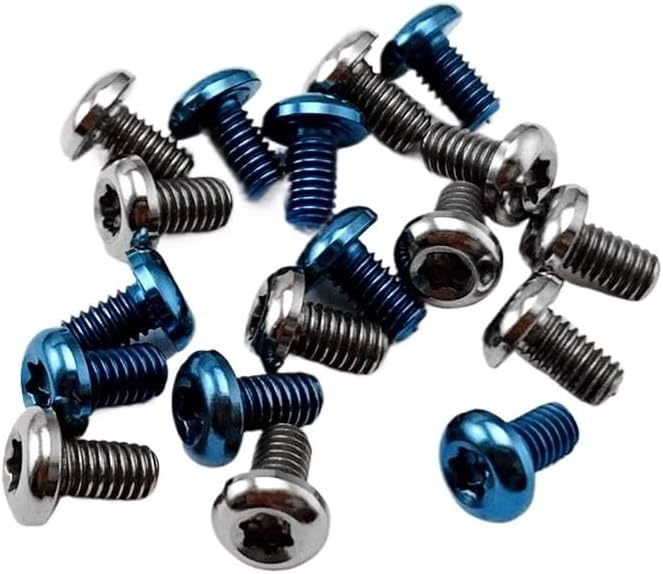 6PCS Titanium T8 Torx Screws with M2.5 Thread Fits for Knife Scales Handle DIY Making Accessory(Silver)