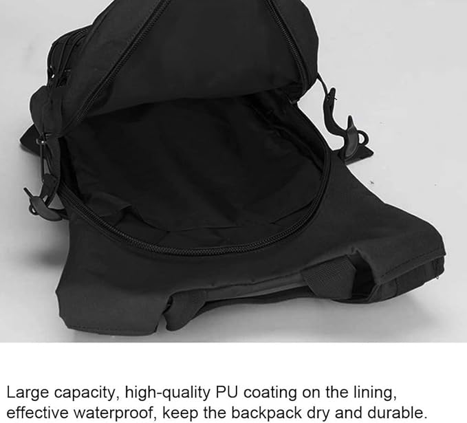 1PC Hiking Backpack Bike Backpack Walking Backpack 15L Camouflage Casual Waterproof Multi-Pocket Tactical Sport Travel Trekking Bag Army Backpack for Men and Women Black Hiking Backpack/3151