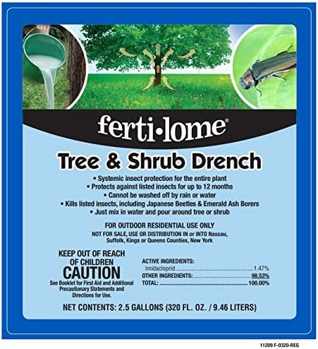 Fertilome 10208 2.5 Gal Tree &amp Shrub Insect Drench and Fertilome 11206 32 oz Tree &amp Shrub Drench Bundle