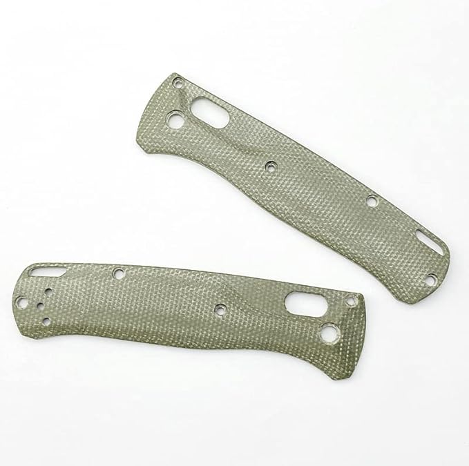 1 Pair Custom Micarta Scales Fits for Bugout 535 Premium CNC Handle Patch DIY Accessory(Gray)