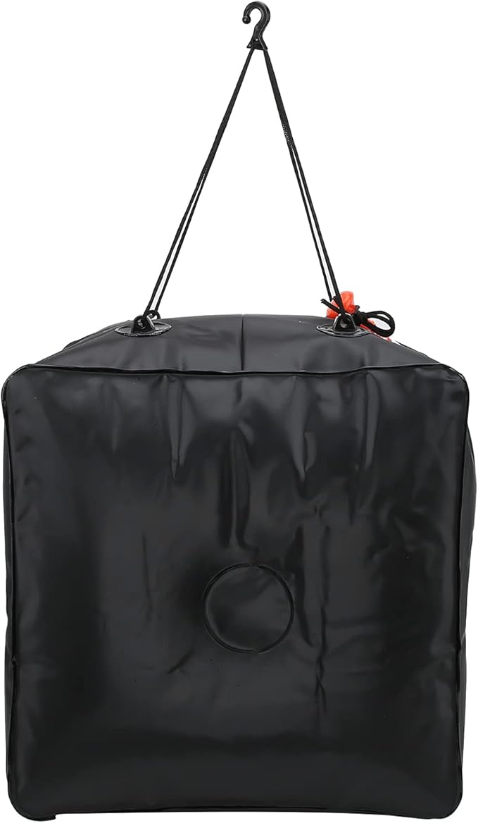 40L Solar Shower Bag Portable Water Bag with Solar Heated System Energy Efficient Outdoor Camping Shower for Hiking Beach and Travel Includes Shower Pipe and Rope