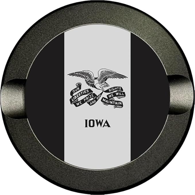 Buzz &amp Heaters Metal Container for Zyn | Metal Holder for Zyn | Metal Can for Zyn | Metal Container for Zyn Holder | Metal Pouch Cans for Zyn | USA State Flags | American Flags | Iowa