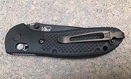 Dark Bronze Titanium Deep Carry Pocket Clip Made For Benchmade North Fork Grizzly Creek Crooked River and Griptilian Knife