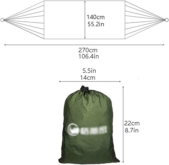 Portable Hammock Portable Swing Bed Hammock Double Camping Hammocks Lightweight Easy Assembly for Outdoor Beach Garden Backyard for Backpacking Beach (Color : White Transparent Brown)