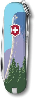 Victorinox Classic SD Swiss Army Knife Compact 7 Functions Swiss Made Pocket Knife with Small Blade Screwdriver and Key Ring - Yosemite National Park