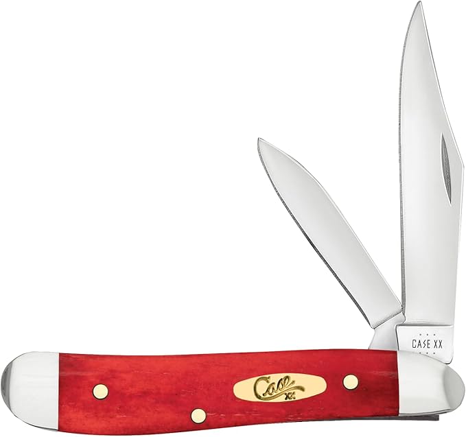 Case XX Pocket Knife PEANUT - DARK RED BONE Item #10763-6220 SS - Length Closed: 2 7/8Inches