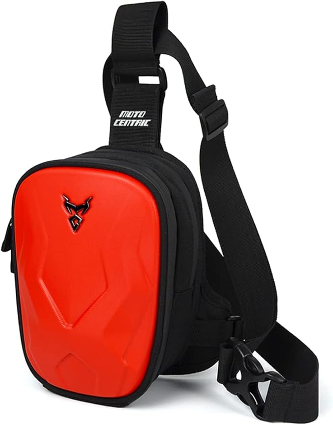 Hebetag Motorcycle Drop Leg Bag Oxford Waist Pack for Men Women Bum Hip Fanny Belt Purse Pocket Outdoor Travel Sports Hiking Bike Riding Cycling Thigh Pouch Red