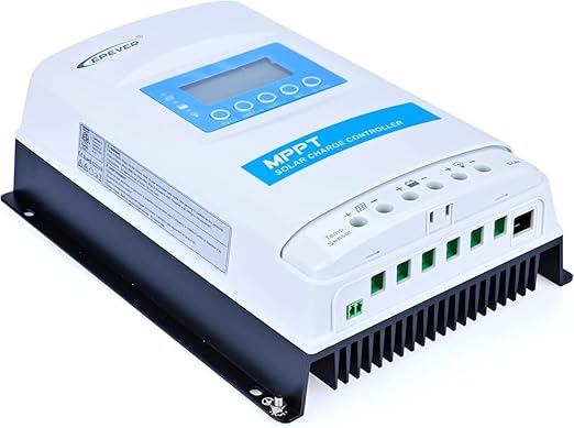 EPEVER MPPT Solar Charge Controller 40A 12/24/36/48V Auto Solar Panels Max PV 150V Common Negative Ground Solar Regulator LED &amp LCD Display for Gel Sealed Flooded Lithium Type (XTRA4415N)