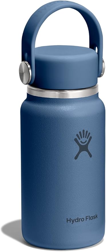 Hydro Flask Micro Bottle - Insulated Mini Leak Proof Flask for Purse or Pocket in 6.7 Oz Harbor Blue