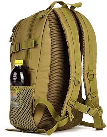 UNISTRENGH 25L Backpack Military Tactical Daypack Water-resistance Assault Gear Rucksack for Hunting Trekking Travelling (Coyote)