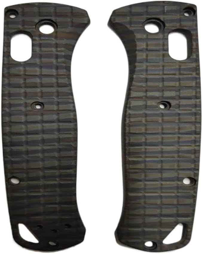 1 Pair Scales Handle Patch Replacement Fits for Benchmade Bugout 535 CNC Titanium Handle Patch