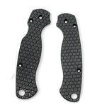 1 Pair Scales Handle Fits for Spyderco C81 Paramilitary 2 Anodized Aluminum Handle Patch Black