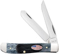 Case XX WR Pocket Knife Mini Trapper Sawcut Gray Bone Stars &amp Stripes Item #53066 (6207 SS) Length Close: 3 1/2 inches