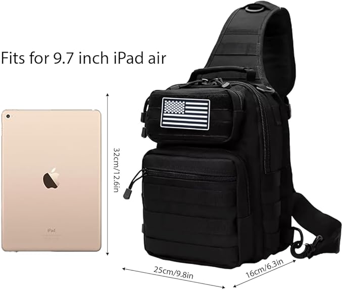 Tactical Sling Bag Backpack for Men Molle Shoulder Bag Pack Daypack Backpack for Hunting Hiking Traveling Camping