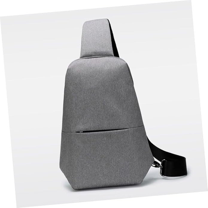 Strap Sling Backpack Men's Crossbody Bag Chest Bag for Hiking Cycling Camping Light Grey