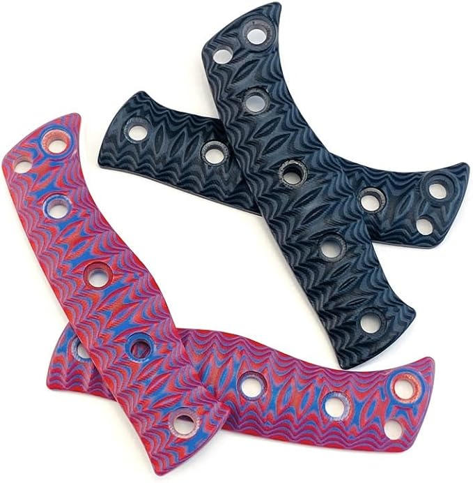 1 Pair CNC Micarta Scales Handle Replacement with 5 Sets Screws Fit for Fixed Adamas 375