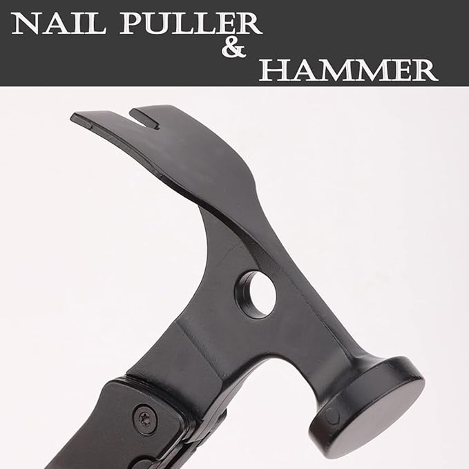 Outdoors Tactical Engineer Nail Remover Hammer Multifunctional Tent Stake Mallet Camping Portable Hammer Hiking Tools