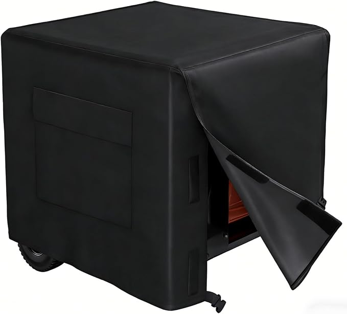 Generator Cover 32x24x24 inch600D Heavy Duty Oxford Generator Covers Waterproof with Secure Windproof Buckle-for Most Generators 5000-10000 Watt