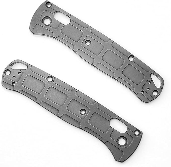 1 Pair Custom Aluminum Alloy Scales Fits for Bugout 535 Premium CNC Handle Patch(Black)