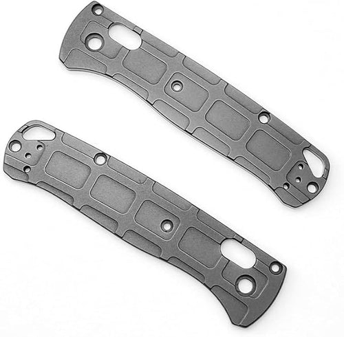 1 Pair Custom Aluminum Alloy Scales Fits for Bugout 535 Premium CNC Handle Patch(Black)
