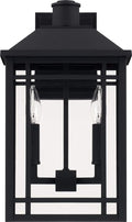 Capital Lighting 927121BK Braden Clear Glass Outdoor Wall Sconce 2-Light 120 Total Watts 17 H x 10 W Black