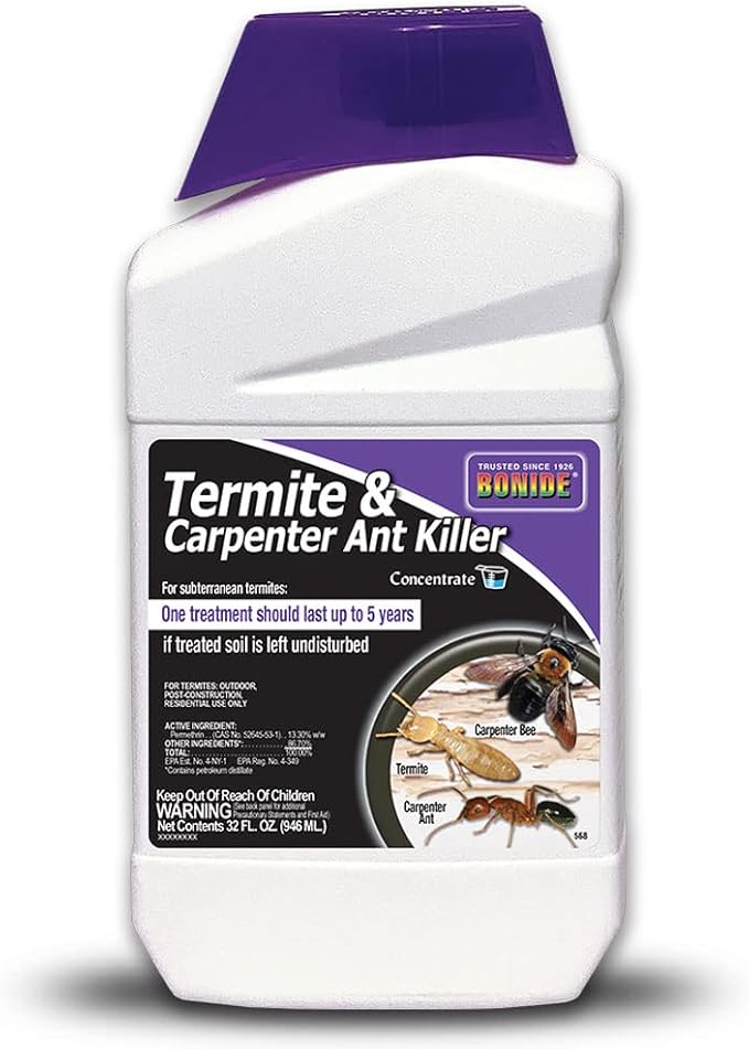 Bonide Termite &amp Carpenter Ant Killer 32 oz Concentrated Insect Killer Long Lasting Treatment for Lawn &amp Home