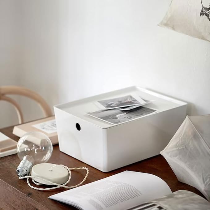 IKEA Box with Lid Perfect for Storing Smaller Gadgets Cables or Pencils for Home Office Reading Room 13X8X8Cm