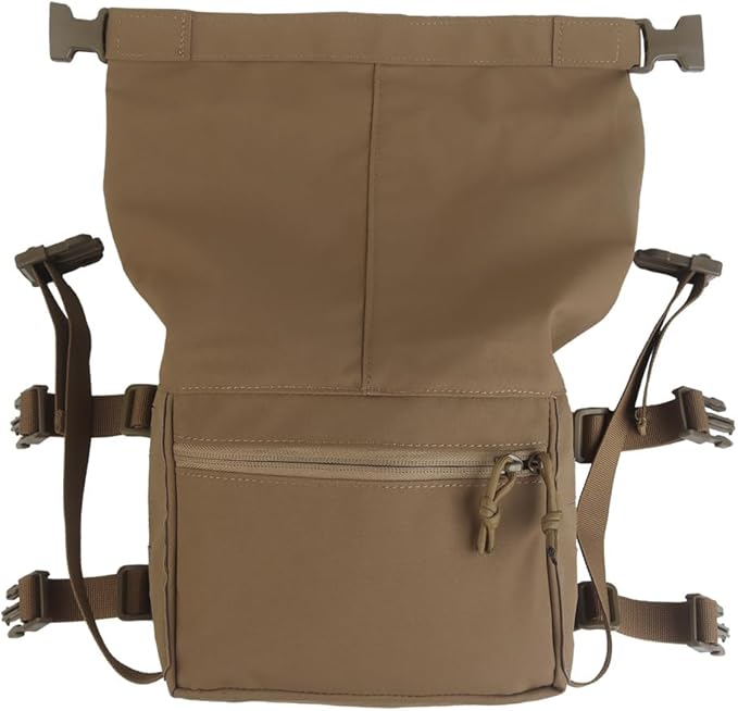 Tactical Expansion Pack Chest BagLarge Capacity MOLLE Admin Pouch Utility Chest Pouch for Placard Split Chest Rig