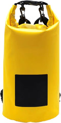 Yellow Dry Bag 20 L Waterproof Roll-Top Floating Dry Sack With Straps Pvc Backpack For Kayaking Boating Swimming Fishing And Beach