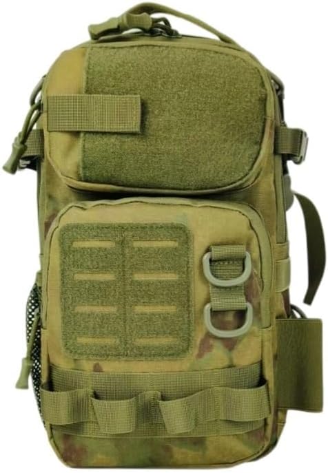 10L Tactical Sling Bag Backpack Ventilated Molle Assault Pack Waterproof Tactical Chest Bag Crossbody Single Shoulder Bag
