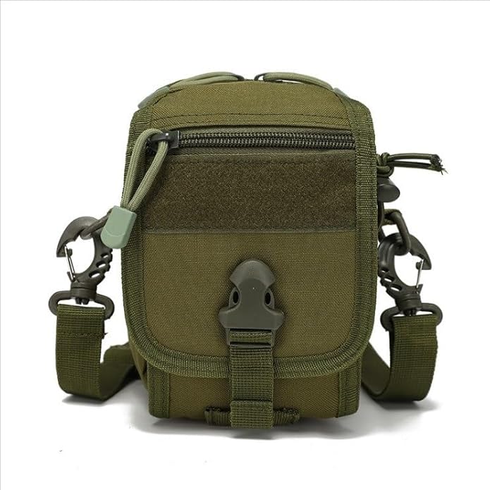 Tactical MOLLE Phone Pouch Military Small Belt Pouches Sling Chest Canvas Messenger Shoulder Bag Gear Duty Pack for Outdoor
