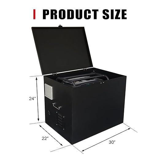Lockable Generator Box for Outside/RV/Truck/Trailer Outdoor Generator Shed Storage Box Quiet Enclosure (30x22x24)